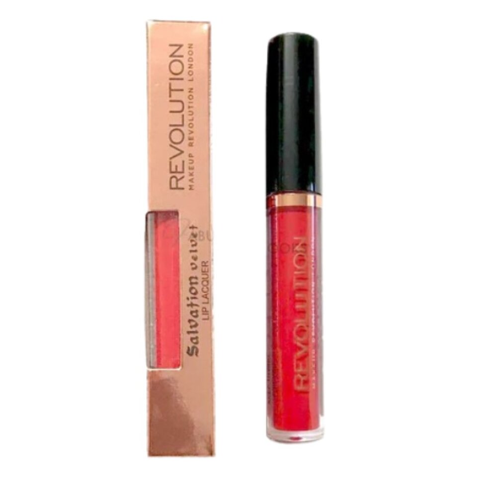 Makeup Revolution Salvation Velvet Lip Lacquer Intense Color High Shine Long Las